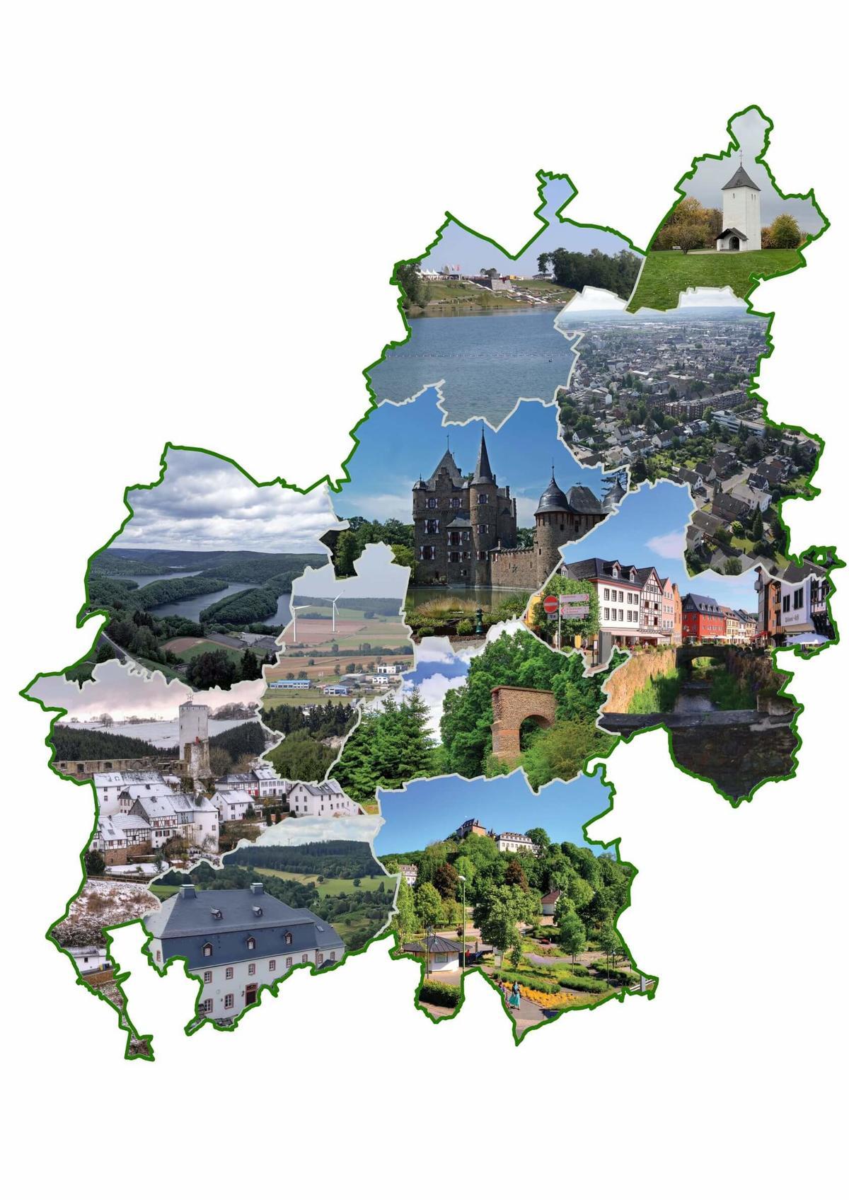 Different regions of the County of Euskirchen