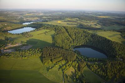 Areal shot of the region of Vulkaneifel