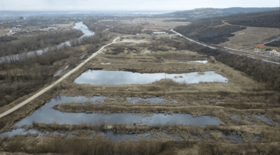 Areal shot of Timis River